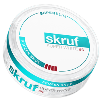 Skruf Super White Frozen Shot #4 Super Slim Extra Strong