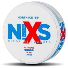 N!xs North Ice -66 Large Extra Strong Nicotine Pouches