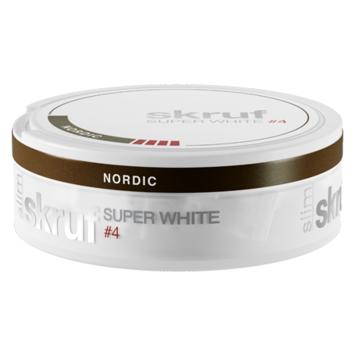 Skruf Super White Nordic Liquorice #4 Slim Extra Strong