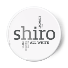 Shiro Licorice Slim Less Intense Nicotine Pouches