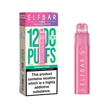 Elf Bar 1200 2in1 Pod Kit Raspberry Peach